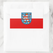 Vlag van Thüringen Rechthoekige Sticker (Tas)