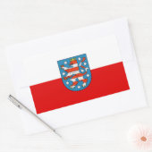 Vlag van Thüringen Rechthoekige Sticker (Envelop)