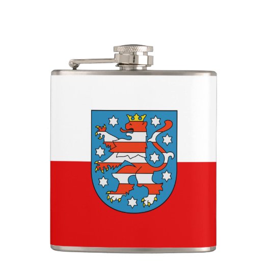 Vlag van Thuringia Flask Heupfles (Voorkant)