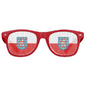 Vlag van Thuringia Retro-zonnebril Retro Zonnebril (Voorkant)