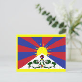 Vlag van Tibet Briefkaart (Staand voorkant)