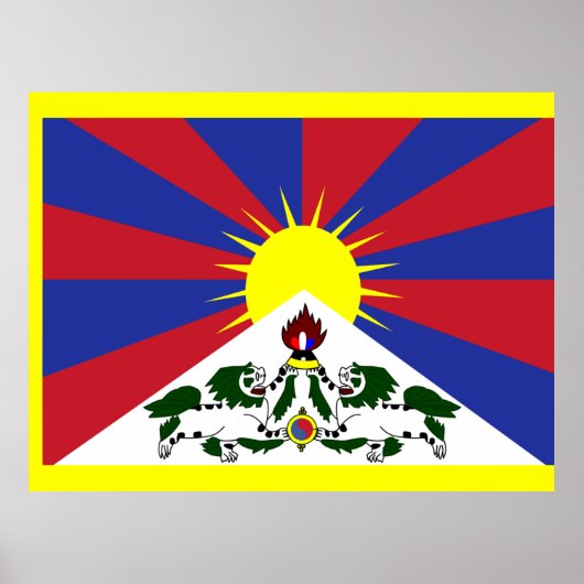 Vlag van Tibet Poster (Voorkant)