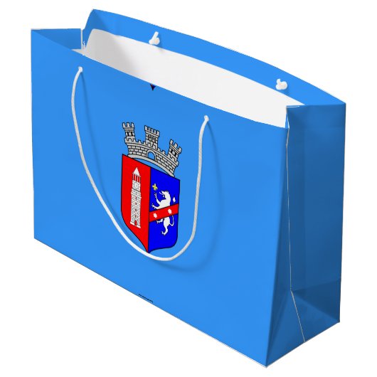 Vlag van Tirana, Albanese grootscheepse Gift Bag Groot Cadeauzakje (Achterkant Gekanteld)