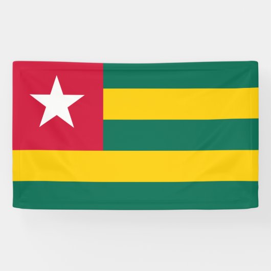 Vlag van Togo Spandoek (Horizontaal)
