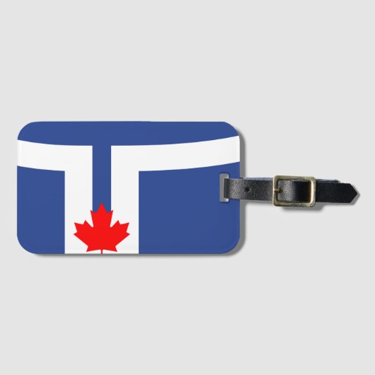 Vlag van Toronto, Ontario Bagagelabel (Voorkant (horizontaal))