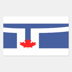 Vlag van Toronto, Ontario Rechthoekige Sticker