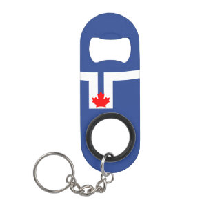 Vlag van Toronto, Ontario Sleutelhanger Bottle Ope Mini Flessenopener