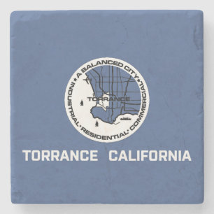 Vlag van Torrance (Californië) Stenen Onderzetter
