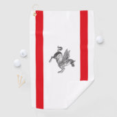 Vlag van Toscane (Italië) Golfhanddoek (Insitu)