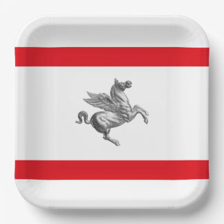 Vlag van Toscane (Italië) Papieren Bordje