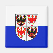 Vlag van Trentino-Alto Adige (Italië) Magneet (Voorkant)