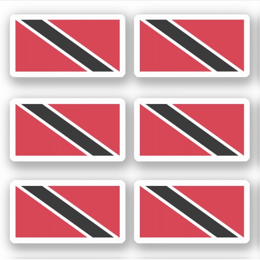 vlag van Trindadian en Tobagonian (Trinbagonian) Sticker (Voorkant)