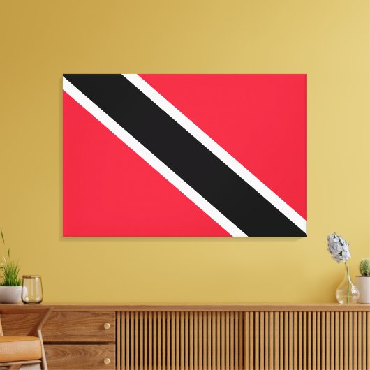 Vlag van Trinidad en Tobago Canvas Afdruk (Insitu (Woonkamer))