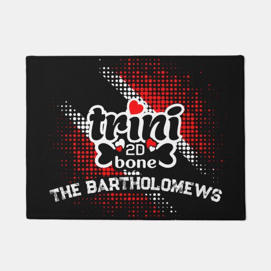 Vlag van Trinidad en Tobago Dot Deurmat (Voorkant)