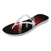 Vlag van Trinidad en Tobago Dot Pattern (Jouw naam Teenslippers (Schuin)