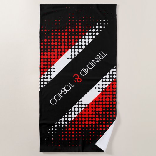 Vlag van Trinidad en Tobago Dot Strandlaken (Voorkant)