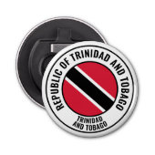 Vlag van Trinidad en Tobago: een prachtig patriott Button Flesopener (Voorkant)