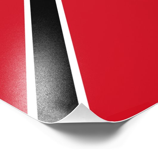 vlag van Trinidad en Tobago Foto Afdruk (Hoek)