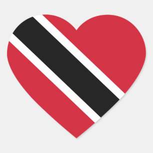 Vlag van Trinidad en Tobago Hart Sticker
