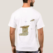 Vlag van Trinidad en Tobago + Kaart + Tekst T-Shir T-shirt (Achterkant)