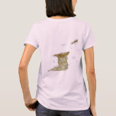 Vlag van Trinidad en Tobago + Kaart + Tekst T-Shir T-shirt (Achterkant)