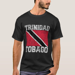 Vlag van Trinidad en Tobago op de nationale pride T-shirt
