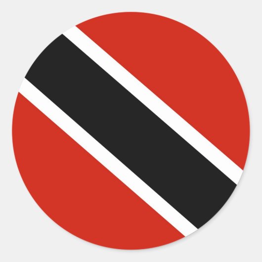 vlag van Trinidad en Tobago Ronde Sticker (Voorkant)
