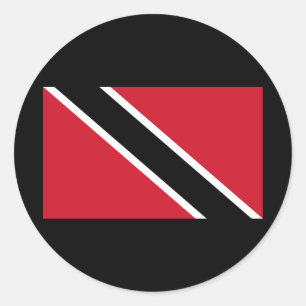 Vlag van Trinidad en Tobago Ronde Sticker