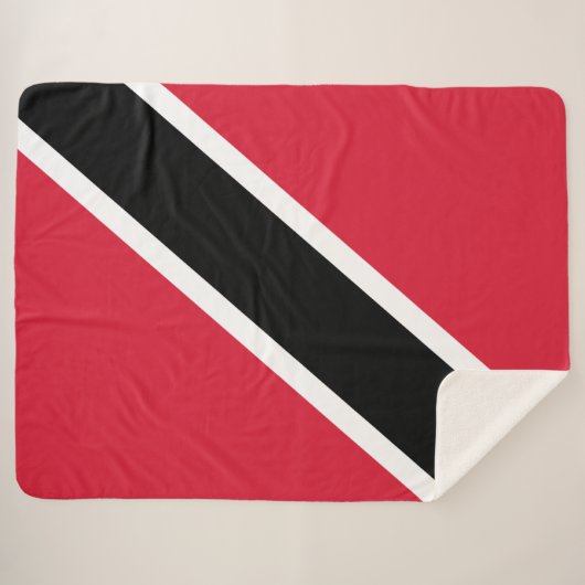 Vlag van Trinidad en Tobago Sherpa Deken (Voorkant (horizontaal))