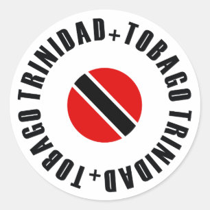 Vlag van Trinidad en Tobago Simple Ronde Sticker