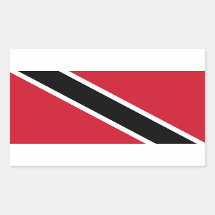 Vlag van Trinidad Tobago Rechthoek Glossy Stickers