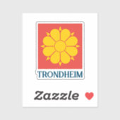 Vlag van Trondheim, Noorwegen Sticker (Vel)