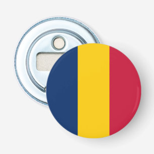 Vlag van Tsjaad Button Flesopener
