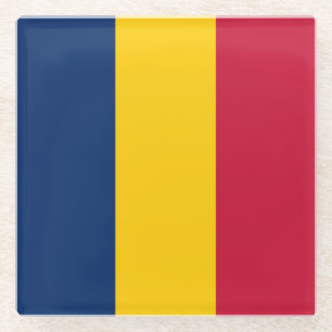 Vlag van Tsjaad Glazen Onderzetter