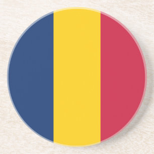 Vlag van Tsjaad Zandsteen Onderzetter