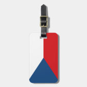 Vlag van Tsjechië Bagagelabel (Voorkant verticaal)