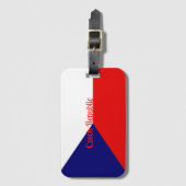 Vlag van Tsjechië Bagagelabel (Voorkant (verticaal))