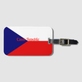 Vlag van Tsjechië Bagagelabel (Voorkant (horizontaal))