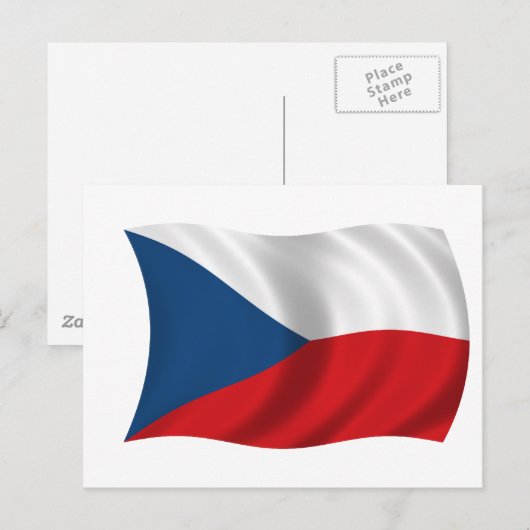 Vlag van Tsjechië Briefkaart (Voorkant / Achterkant)