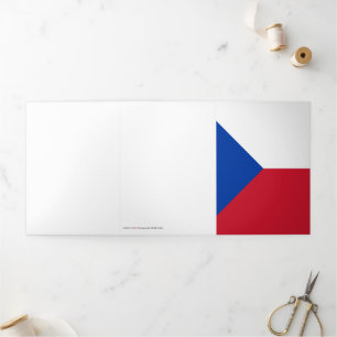 Vlag van Tsjechië Drieluik Kaart