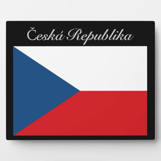 Vlag van Tsjechië Fotoplaat (Voorkant)