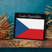 Vlag van Tsjechië Fotoplaat (Zijkant)