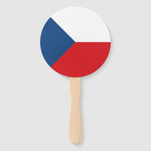 Vlag van Tsjechië Handwaaier (Voorkant)