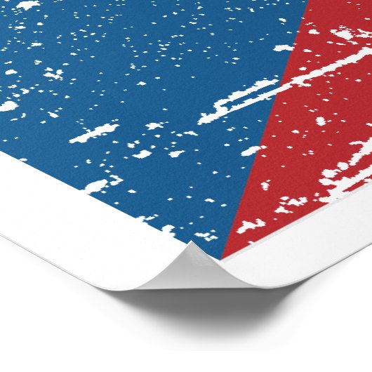 VLAG VAN TSJECHIË POSTER (Hoek)