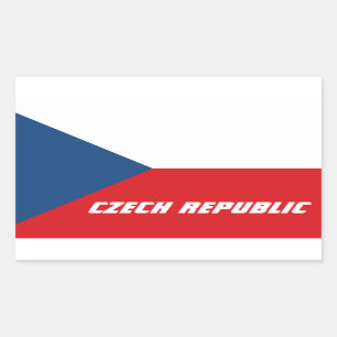 Vlag van Tsjechië Rechthoekige Sticker