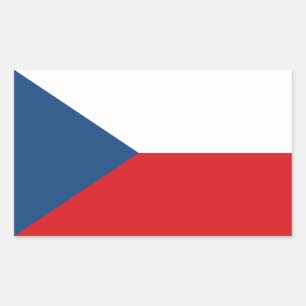 Vlag van Tsjechië Rechthoekige Sticker