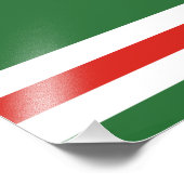 Vlag van Tsjetsjenië Foto Afdruk (Hoek)