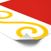 Vlag van Tsjetsjenië Perfect Poster (Hoek)