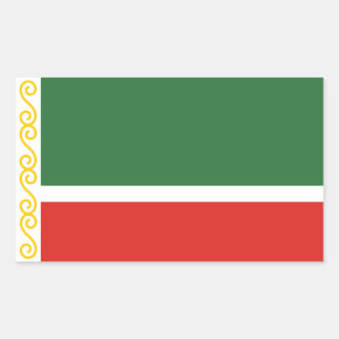 Vlag van Tsjetsjenië Rechthoekige Sticker