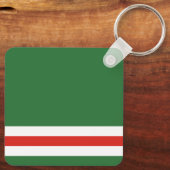 Vlag van Tsjetsjenië Sleutelhanger (Achterkant)